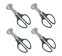 NOLITOY 4 Pièces Ciseaux à Œufs de Caille Acier Inoxydable Outil de Coupe de Coquille Pratique et Antidérapant Lot pour Cuisine Maison et Restaurant