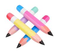 NOLITOY 4 Pièces crayon gonflable accessoire de crayon géant crayons gonflables géants ballon de crayon gonflable adultes accessoire de crayon de crayon gonflable crayon amusant PVC