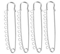 NOLITOY 4 Pièces Épingle de Sûreté pour Vêtements Épingles à Pulls Réutilisables Métal