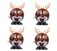 NOLITOY 4 Pièces Jouets à Remonter Forme de Cerf Jouets à Remonter pour Garçon Fille de Noël Lot