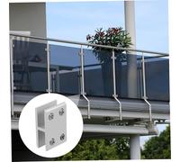 NOLITOY 4 pièces Lot de Pinces Alliage Aluminium pour Étagères Verre Support Robuste pour Fixation de Verre Clips Réglables pour Étagère Salle de Bain Vitrine et Meuble