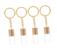NOLITOY 4 Pièces Mini Glass Bottle Keychain With Screw Caps Empty Perfume Vials For Essential Oils And Wishing Bottles Portable Aromatherapy Pendant Set