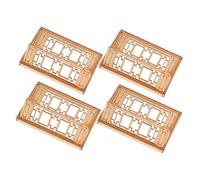 NOLITOY 4 Pièces Modèle Architectural Chinois Bricolage Mini Fenêtre Choses Miniatures Fenêtre Miniature Mini-décoration Mini Décoration De Meubles Mini Fenêtre Chinoise en Bois Brun