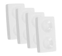 NOLITOY 4 Pièces Plaques Céramique pour Laboratoire Assiettes Réactives Porcelaine pour Analyse Échantillons et Comparaison de Couleurs Planchettes de Spotting Résistantes et