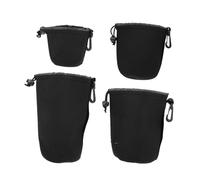 NOLITOY 4 pièces Pochette Étanche pour Objectif Appareil Photo Étui de Protection Set Boucle Ceinture et Clip Rotatif pour Transport Sécurisé