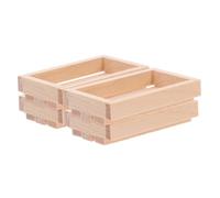 NOLITOY 4 Pièces Scale Crates for Dollhouse Accessories Elegant Design Space Saving Storage for Fairy Gardens and Micro Landscapes