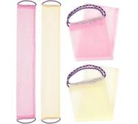 NOLITOY 4 pièces Serviettes de Bain Exfoliantes Nylon pour Dos Brosses Corps Durables et Efficaces pour Nettoyer Éliminer les Peaux Mortes et Excès de Sébum Lavage Rapide et Pratique