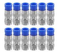 NOLITOY 40 Embouts à Compression Rg6 pour Câble Coaxial Connecteurs F Kit de Raccordement TV Coaxial Adaptateurs Coaxiaux à Compression Compatibles Haute Définition pour Installation