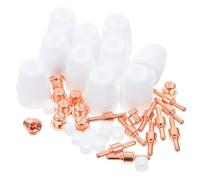 NOLITOY 40 pièces Kit de Consommables Plasma Électrodes Buses pour Torche Découpeur Air Installation Facile et Connexion Rapide de Rechange Industrielles pour Coupe et Soudure Métal