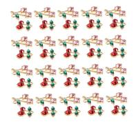 NOLITOY 40 Pièces Mini Pendants Cerise Alliage avec Strass Accessoires DIY pour Bijoux Faits Main Breloques pour Bracelets Colliers Boucles Oreilles et Porte-clés