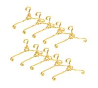 NOLITOY 48 Pièces Miniature Metal Dollhouse Clothes Hangers Vintage Style Compact Coat Stands for Doll Wardrobe Display Accessories