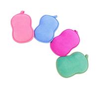 NOLITOY 4pièces Éponge De Bain Exfoliante Pour Garçon Fille Lot De Éponges Amusantes Couleurs Pour Et Bain Douceur Et Massage Inclus