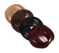 NOLITOY 4pièces Fausse Frange à Clipser Pour Femme Postiche De Cheveux Avec Lot De Extensions Accessoire Capillaire Pour Diverses Occasions