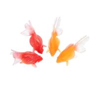 NOLITOY 4pièces Figurine de Poisson Rouge Réaliste Flottante Plastique Modèle de Poisson Artificiel pour Décoration Aquarium ou Jardin Miniature