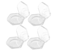 NOLITOY 4pièces Pans De Fard à Paupières Vides Hexagonaux Boîtes Cosmétiques Transparentes Pour Maquillage Idéales Pour Lip Balm Et Petits Cosmétiques