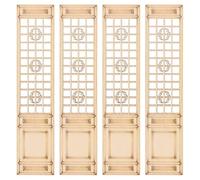 NOLITOY 4pièces Paravent Miniature Vintage Bois Diviseur De Chinois pour Mobilier De Maison De Poupée Décoration Élégante pour Maquette Et Paysage De Bac à Sable