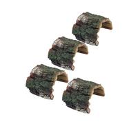 NOLITOY 4pièces Plateforme pour Tortues Résine Île Aquatique pour Reptiles Abri de Grotte Décoratif pour Aquarium Quai de Repos pour Lézards Cachette Multifonctionnelle