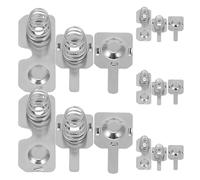 NOLITOY 5 Ensembles de Contacts de Batterie en Acier Inoxydable Nickelé pour Compteurs de Gaz et Débitmètres, Conversion Positive et Négative, Installation Facile, Performance Stable