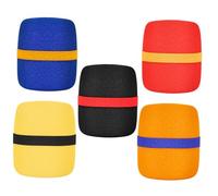 NOLITOY 5 pièces Bonnettes Microphone Mousse Épaisses Colorées Pare-brise Anti-vent Accessoires Micro pour Interviews Ktv Conférence Scène