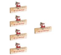 NOLITOY 5 Pièces Calendrier de L’avent en Bois Décoratif de Noël, Compte