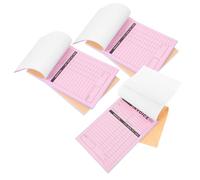 NOLITOY 5 pièces Carnet de Commandes Parties avec Papier Copie Bloc Notes Factures pour Petites Entreprises Gestion des Reçus avec Planche Rigide Intégrée Duplicata Clair sans Papier pour