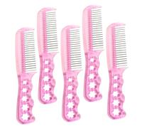 NOLITOY 5 Pièces Coiffure en acier peigne accessoires de cheveux peigne à brosse en acier pour poupée cure-cheveux brosse à cheveux lissante peignes femmes Pénétrer rose