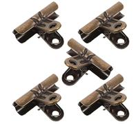 NOLITOY 5 Pièces Lot de 5 Pinces Bulldog Rétro en Fer 48 MM Clips à Charnière pour Photos et Documents Porte-Mémos Vintage en Métal Couleur Bronze Vert pour Bureau et Loisirs Créatifs