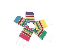NOLITOY 5 pièces Lot de Couvre-Bouteilles Ponchos Mexicains Arc-Ciel Décoratifs pour Fête Cinco De Mayo Couvre-Bouteilles Colorés et Festifs Accessoires de Décoration Fiesta