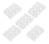 NOLITOY 5 Pièces Plaque de Culture Cellulaire Plastique avec Couvercle Lot de Plaques Rectangulaires pour Réactions Expérimentales Laboratoire de Chimie Matériel Scientifique Polyvalent