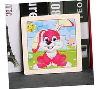 NOLITOY 5 pièces Puzzle Bois Éducatif Garçon Fille Animaux Cartoon Bois Déveil Précoce pour Garçons et Filles Puzzles Coq Vache Lapin Girafe