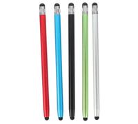 NOLITOY 5 pièces Stylet Capacitif Double Tête avec Embout Silicone Résistant Aux Rayures pour Tablette Tactile et Smartphone Écriture et Protection Écran