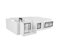 NOLITOY 50, Kit de Construction DIY 2 Chambres, Salon, la Cuisine et Salle de Bain, Ensemble Complet pour Modélisme Architectural et Aménagement Paysager