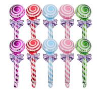NOLITOY 50 pièces Ballons Gonflables Forme Sucette Aluminium Décorations Réutilisables pour Fêtes Piscine Plage Anniversaire Modèle Bonbon Géant