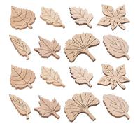 NOLITOY 50 Pièces Copeaux de Bois Motif Feuilles d'Érable Décorations Scrapbooking Vintage pour Album Photo Journal Intime et Loisirs Créatifs Fournitures DIY Multi-Usages