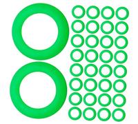 NOLITOY 50 pièces Fluorescent Tent Stake Rings Silicone Glow in The Dark Outdoor Camping Accessories Nighttime Safety Markers for Hiking and Fishing