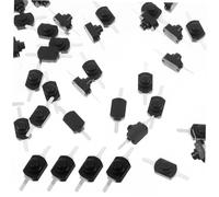 NOLITOY 50 pièces Interrupteur Bouton Poussoir Mini Verrouillable Noir Broches Auto Verrouillage pour Lampes de Poche et Circuits Électriques