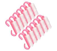 NOLITOY 50 Pièces Lot de Brosses à Poussière Ongles Jetables Plastique Forme Corne de Mouton Nettoyage Doux et Profond pour Manucure Brosse de Dépoussiérage Pratique pour Onglerie et