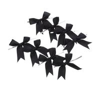 NOLITOY 50 Pièces Mini Nœuds Ruban Noir Faits Main Décorations Élégantes pour Sacs Bonbons Gâteaux Fêtes Mariages et Bricolages Créatifs