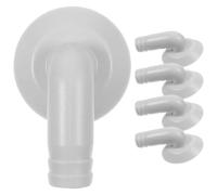 NOLITOY 5pcs Raccord de Tuyau D'évacuation de Climatiseur en Plastique Blanc, Diamètre Intérieur 18mm, Adaptateur Léger pour Unité Extérieure, sans Éclaboussures ni Glissement