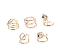 NOLITOY 5pièces Bijoux De Bout Ongle Pour Femmes Filles Bagues à Ongles Réutilisables Et Détachables Bague De Manucure Avec Nail Art Élégante