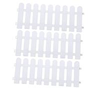 NOLITOY 5Pièces Panneaux de Clôture de Jardin Décoratifs Blancs Plastique Lot de Bordures Extérieures Pratiques pour Aménagement Paysager