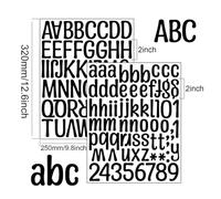 NOLITOY 6 feuilles Autocollants Lettres et Chiffres Vinyle Stickers Muraux DIY pour Chambre Classe et Boîte Aux Lettres Noir Résistants et Faciles à Poser