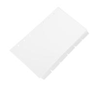 NOLITOY 6 feuilles Intercalaires pour Classeur Semi-transparentes avec Onglets Plastiques Séparateurs Détachables pour Organisation de Documents et Cahier à Anneaux