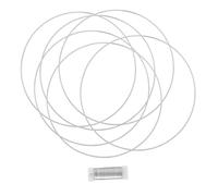 NOLITOY 6 Pièces Anneaux Argentés Cercles Ronds pour DIY Attrape Décoration Murale Intérieur Extérieur