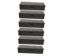 NOLITOY 6 Pièces Boîtes de Rangement Plastique avec Couvercle à Charnière Petites Boîtes Portables pour Bijoux Maquillage Médicaments et Accessoires de Couture Organisateur Multifonction