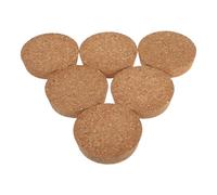 NOLITOY 6 Pièces Bouchon de Liège Rond pour Vase Hydroponique et Bocal de Conservation, Joint Étanche, Insertion Facile, Design Unique Décoratif, pour Bureaux et Mariages
