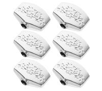 NOLITOY 6 Pièces Boutons de Réglage pour Guitare Folk et Électro-acoustique, Lot de 6 Mécaniques en Métal Argenté avec Visserie, Chevilles D’accordage Précises et Robustes pour Maintien