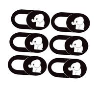 NOLITOY 6 pièces Cache Webcam Coulissant Motif Éléphant Blanc Abs pour Ordinateurs Portables et PC