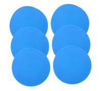 NOLITOY 6 Pièces Disque de Logo de Formation marqueurs de Spots de Football équipement d'entraînement de Football marqueurs d'agilité Caoutchouc Bleu