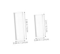 NOLITOY 6 Pièces Guitar Slide Ring Set Transparent Glass Finger Sliders Lightweight Durable For Blues Jazz Rock Acoustic Electric Guitar Performance